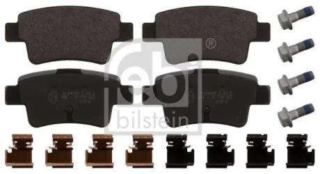 Комплект гальмівних колодок задн, ABARTH GRANDE PUNTO FIAT GRANDE PUNTO OPEL COMBO, COMBO TOUR, CORSA C, CORSA D 1.0-1.9D 07.04- FE16880 FEBI BILSTEIN 16880