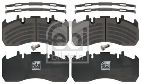 Комплект гальмівних колодок задн/передн MERITOR RVI C, MIDLUM VOLVO FE, FE II, FH, FH II, FH III, FH12, FH16, FH16 II, FH16 III, FL II, FL III, FM, FM12, FM9, FMX D11A-330-MDS2043A 08.93- FE16906 FEBI BILSTEIN 16906