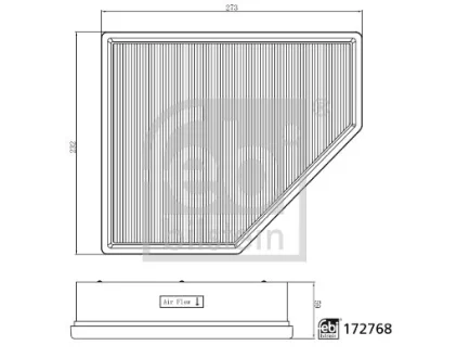 Фільтр повітряний BMW 3 (G20) 19-/4 (G22) 20- B58 FEBI BILSTEIN 172768