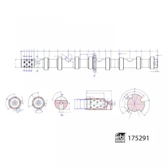 Розподільний вал VW Golf 07-/T5 2.0 TSI 11- (впуск) FEBI BILSTEIN 175291