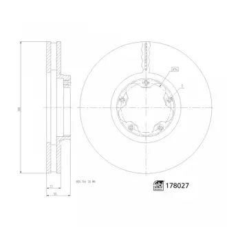 Гальмівний диск FE178027 FEBI BILSTEIN 178027
