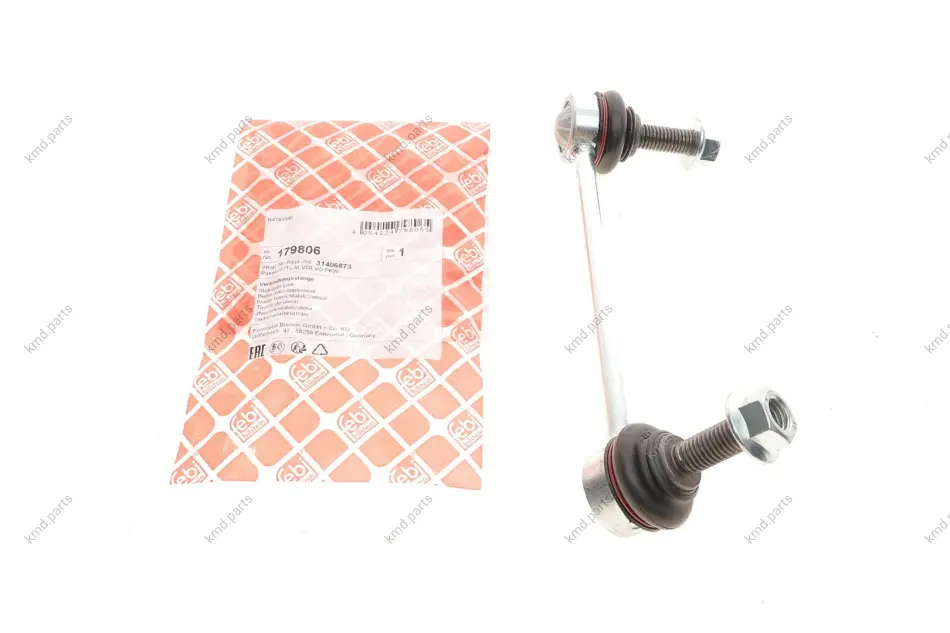 Тяга стабілізатора перед.Volvo S60/S90/V60/V90/XC60/CX90 14- Л. FEBI BILSTEIN 179806 (фото 1)