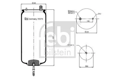 Сильфон пневматичної підвіски FE35676 FEBI BILSTEIN 35676
