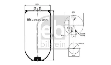 Сильфон пневматичної підвіски FE35677 FEBI BILSTEIN 35677