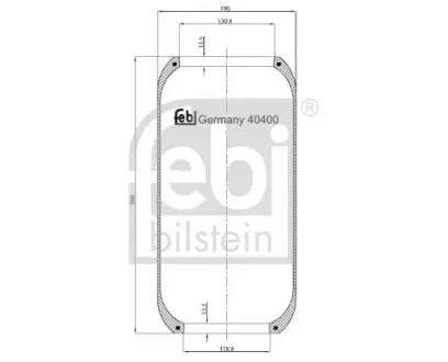 Сильфон пневматичної підвіски FE40400 FEBI BILSTEIN 40400