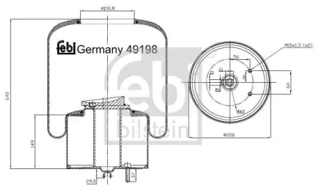 Сильфон пневматичної підвіски FE49198 FEBI BILSTEIN 49198
