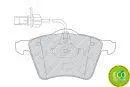 Комплект гальмівних колодок передн (із замком), FORD GALAXY I, GALAXY MK I SEAT ALHAMBRA VW SHARAN 1.9D-2.3 03.95-03.10 FERODO FDB1654 (фото 1)