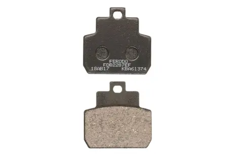 Тормозные колодки задн, назначение: скутеры/малые мотоциклы, материал: eco friction-EF, 54,5x55,7x8мм PIAGGIO/VESPA MP3, X8, X9 125/250/400 2005-2009 FERODO FDB2207EF