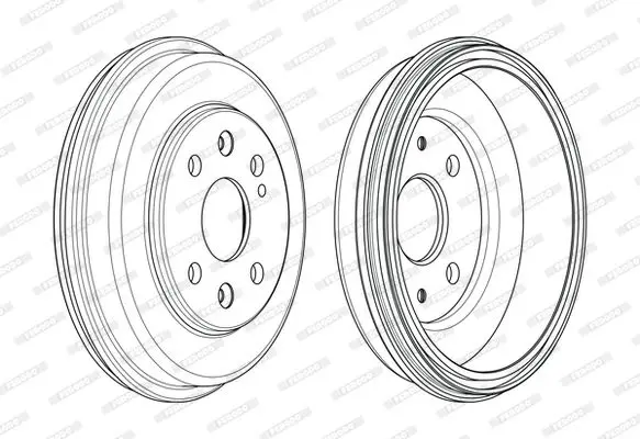 Гальмівний барабан задн MAZDA 2 1.3-1.6D 07.07- FERODO FDR329823 (фото 1)