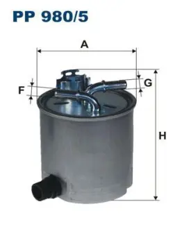Акция Фільтр паливний 1.5DCI 8V RENAULT Logan 04-13; SUZUKI Jimny 98-18; DACIA Logan 04-12, Sandero 08-12 FILTRON PP980/5