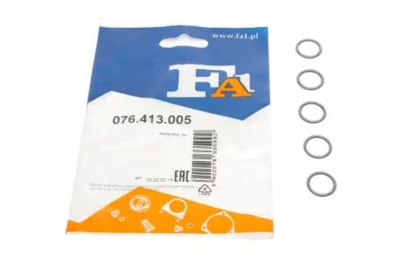 Прокладка радіатора масляного BMW 3 (E90/F30/F80)/5 (E60)/7 (E65/E66/E67) 96-15 N54/N55(к-кт 5шт) FA1 Fischer Automotive One (FA1) 076.413.005