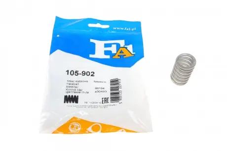 Пружина труби вихлопної BMW/Citroen/Fiat/Hyundai/Kia/Lexus/Mitsubishi/Peugeot/Smart/Toyota FA1 Fischer Automotive One (FA1) 105-902