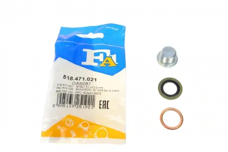 Болт зливу оливи + шайба Citroen/Dacia/Nissan/Opel/Peugeot/Renault/Volvo (M16x1.5) FA1 Fischer Automotive One (FA1) 518.471.021