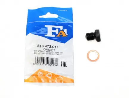 Болт зливу оливи + шайба VW Caddy/T4 -03 (M14x1.5) FA1 Fischer Automotive One (FA1) 518.472.011
