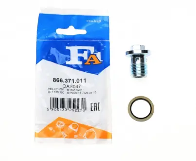 Болт зливу оливи + шайба Fiat Doblo 10-/Ducato 06-/ Opel Astra 04-15 (M18x1.5) FA1 Fischer Automotive One (FA1) 866.371.011