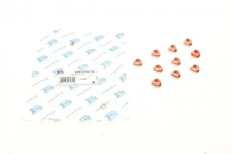 Гайка (M7x1.0) c буртиком самоконтрольна (к-кт 10шт) (SW11) FA1 Fischer Automotive One (FA1) 988-0702.10