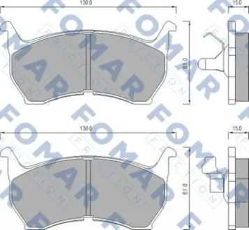 Колодки гальмівні дискові FOMAR FO 438781
