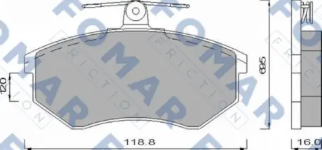 Колодки гальмівні дискові FOMAR FO 488481