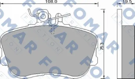 Колодки гальмівні дискові FOMAR FO 493781