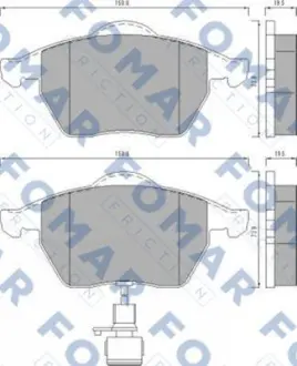 Колодки гальмівні дискові FOMAR FO 495781