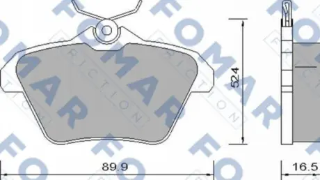 Колодки гальмівні дискові FOMAR FO 650081