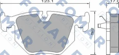 Колодки гальмівні дискові FOMAR FO 661481
