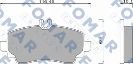 Колодки гальмівні дискові FOMAR FO 668581