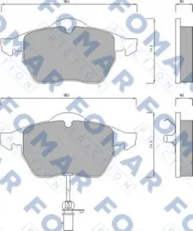 Колодки гальмівні дискові FOMAR FO 668681