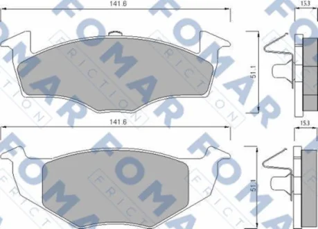 Колодки тормозные дисковые FOMAR FO 682581
