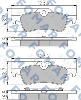 Колодки гальмівні дискові (комплект 4 шт) FOMAR FO 800781