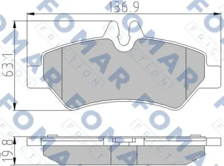 Колодки гальмівні дискові FOMAR FO 921381