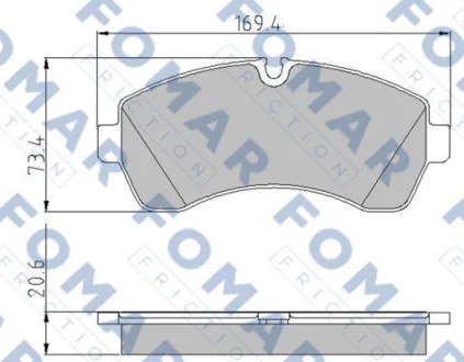 Колодки гальмівні дискові FOMAR FO 921481