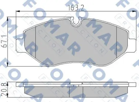 Колодки гальмівні дискові FOMAR FO 921581