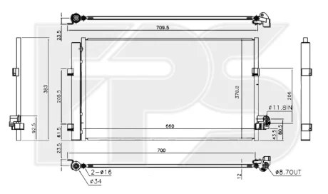 Конденсатор кондиціонера FPS FP 14 K476