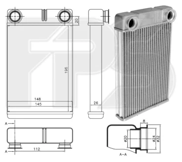 Радіатор пічки FPS FP 17 N255