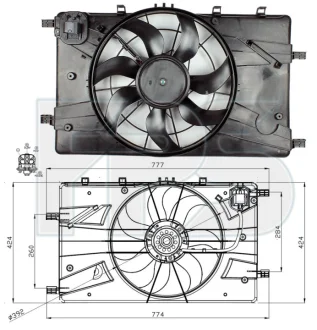 Вентилятор радіатора (в зборі) FPS FP 17 W162