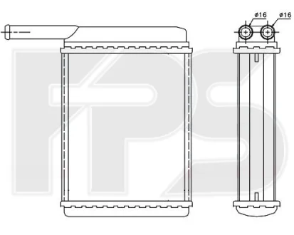 Радіатор пічки FPS FP 28 N17