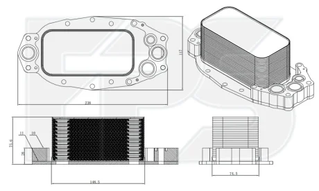 Радіатор масляний FPS FP 43 B10