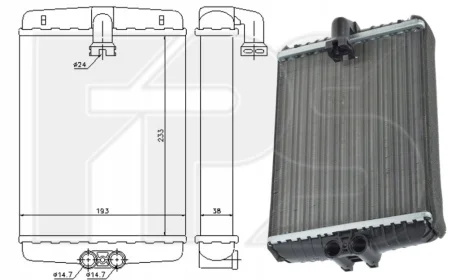 Радіатор пічки FPS FP 46 N124