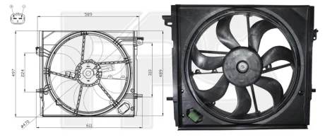 Вентилятор радіатора (в зборі) FPS FP 50 W104
