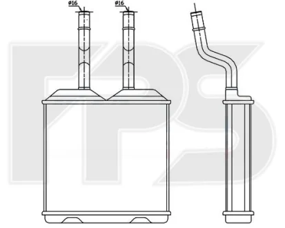 Радіатор пічки FPS FP 52 N36