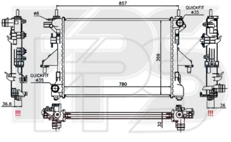 Радіатор охолодження FPS FP 54 A1226