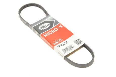 Ремінь генератора Hyundai Elantra III 1.8/Nissan Micra/Note 1.0-1.4 00- Gates 3PK668