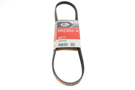 Ремінь генератора Fiat Fiorino 1.4/1.6i 93-01/Mitsubishi Galant 1.8/2.0 87-03/Toyota Hilux 2.4 97-05 Gates 4PK938
