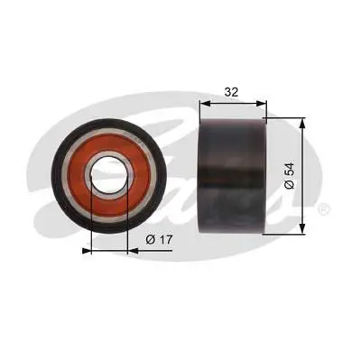 (7786-21448) Обвідний ролик ременя ГРМ GATES POWERGRIP IDLER Gates T42167 (фото 1)