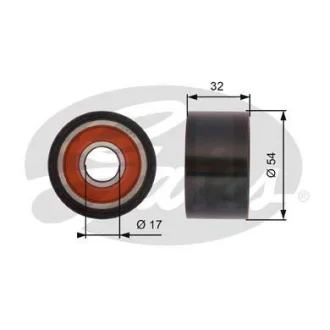 (7786-21448) Обвідний ролик ременя ГРМ GATES POWERGRIP IDLER Gates T42167