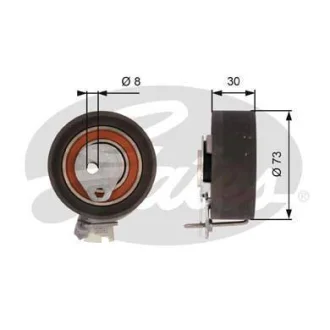 Натягувачі ролики приводу ГРМ (вир-во) Gates T43157
