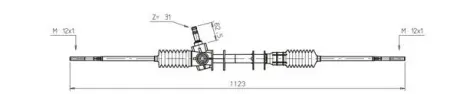 Рульова рейка без гур GENERAL RICAMBI SK4002