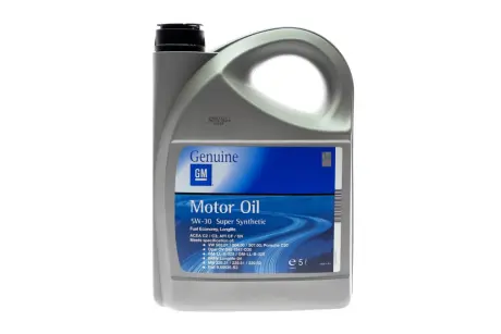 Масло моторное Super Synthetic 5W30 5L GENERAL MOTORS GM 93165010