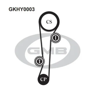 Комплект ГРМ Hyundai Accent 1.5/1.6 DOHC/Elantra 1.6 DOHC/Tiburon, Coupe 1.6 SOH GMB GKHY0003
